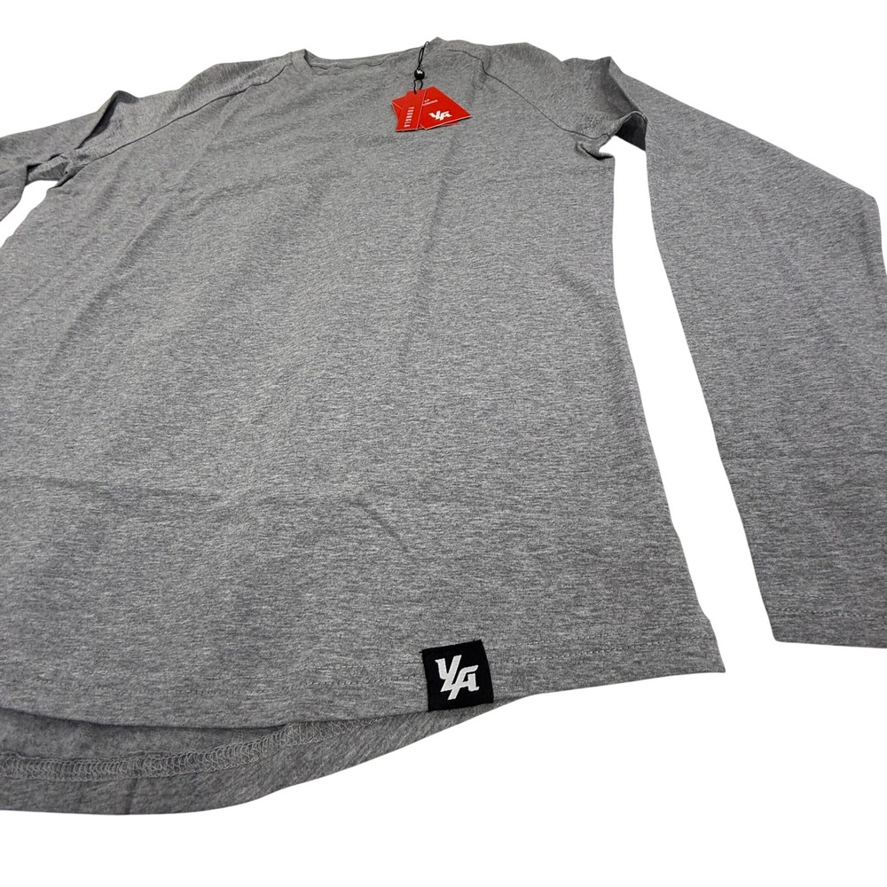 YoungLA Chapter 4 Version 2.0 Mens Medium Heather Grey Long Sleeve Gym Shirt NWT - Picture 3 of 10